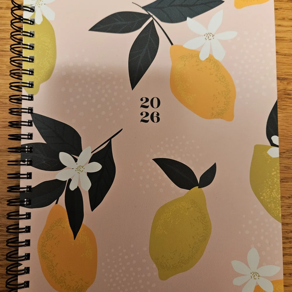 2026 Pink Lemon Spiral Planner - Paper Trail